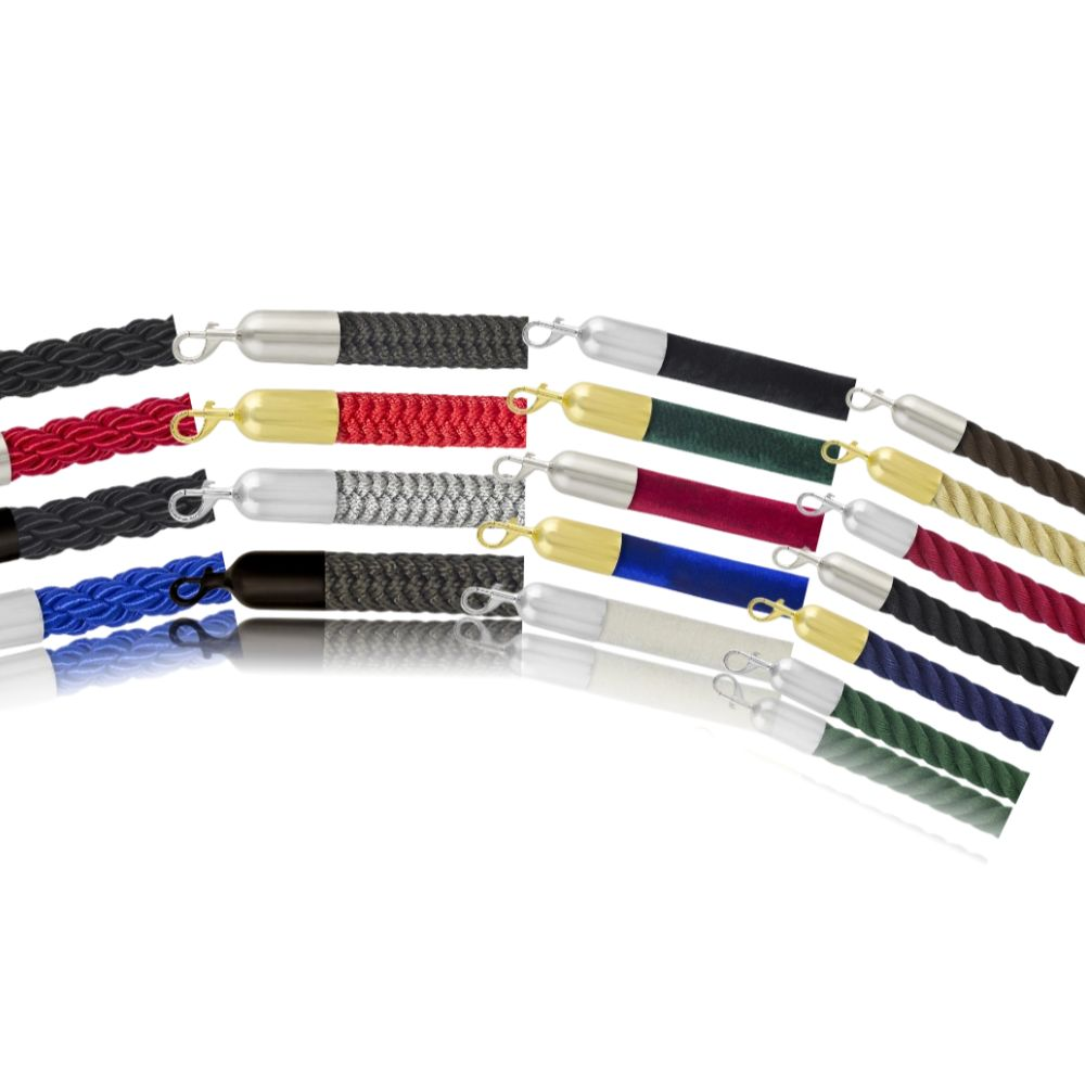 Barre Ropes Barrier Ropes – Twined & Velvet Ropes in Custom Lengths & Colors ...