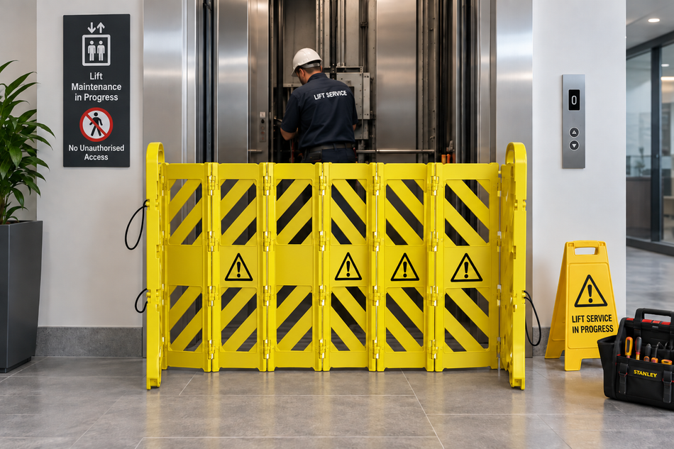 Safety Barriers for Lift Maintenance & Installation