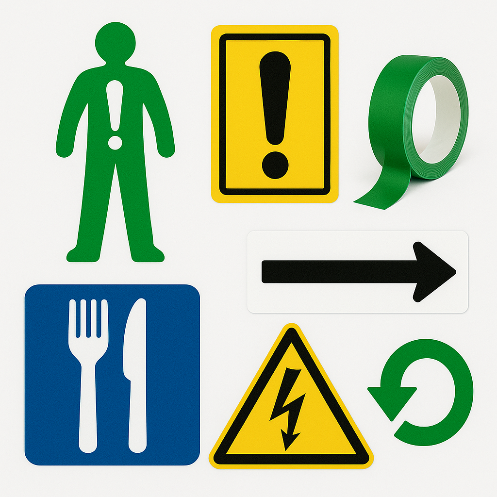 Self-Adhesive Signs and Markers