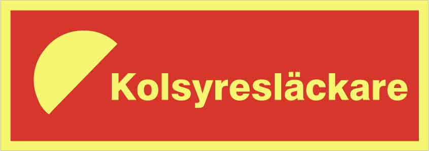 Brandtext. Kolsyresläckare