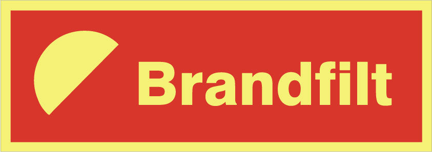 Brandtext. Brandfilt