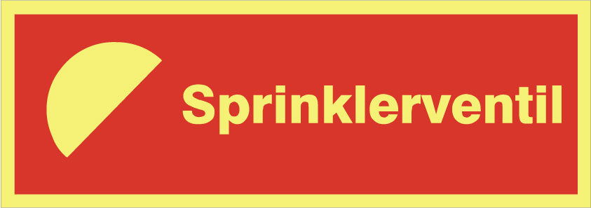 Brandtext. Sprinklerventil