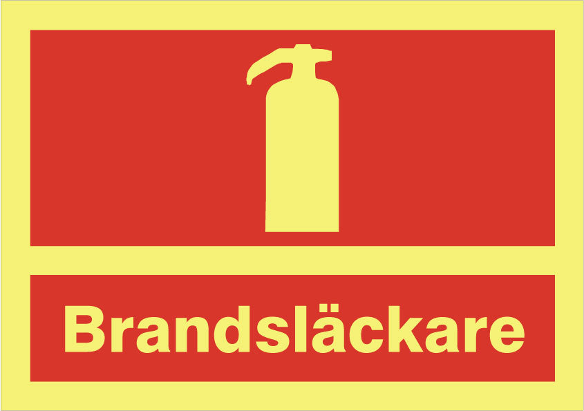 Brandschild. Feuerlöscher