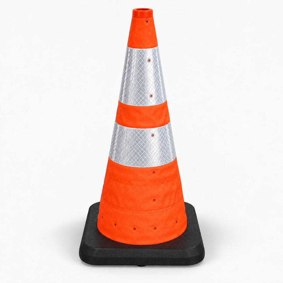 Flexibarrier Foldable Traffic Cone 70cm with Integrated Warning Light