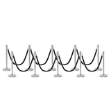 Flexibarrier Post & Rope Barrier Premium Set - including twisted ropes