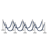 Flexibarrier Post & Rope Barrier Premium Set - including twisted ropes