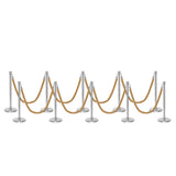 Flexibarrier Post & Rope Barrier Premium Set - including twisted ropes