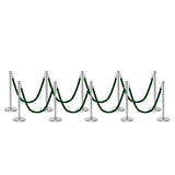 Flexibarrier Post & Rope Barrier Premium Set - including twisted ropes