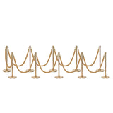 Flexibarrier Post & Rope Barrier Premium Set - including twisted ropes