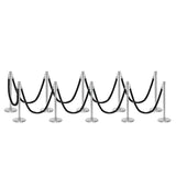 Flexibarrier Post & Rope Barrier Premium Set - including twisted ropes