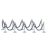 Flexibarrier Post & Rope Barrier Premium Set - including twisted ropes