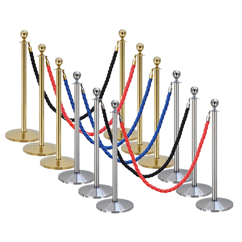 Flexibarrier Post & Rope Barrier Set -Basic Ball Head- (Package with posts & ropes)