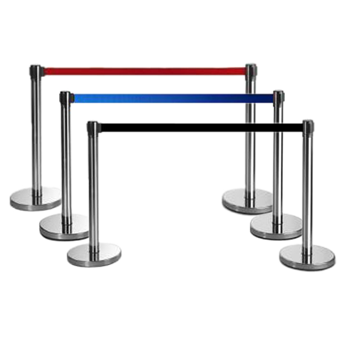 (2-30 Pack) Flexibarrier Belt Stanchion -Eco 2m- (Various colors)