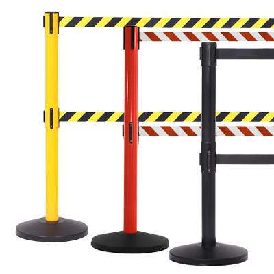 FlexiBarrier Belt Stanchion -Basic Twin- (2 x 3m belt)