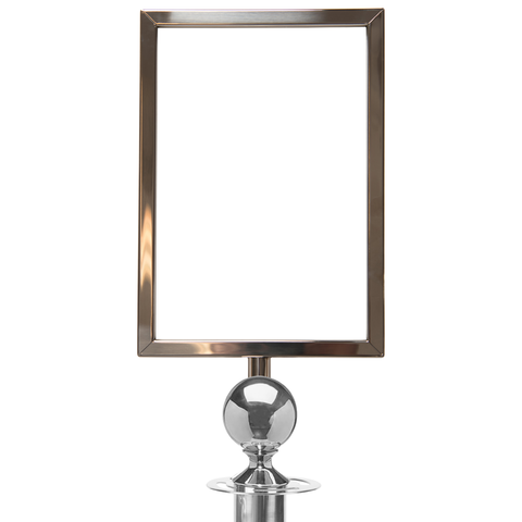 Sign Holder -Ball Top- for Flexibarrier Post & Rope Stanchions