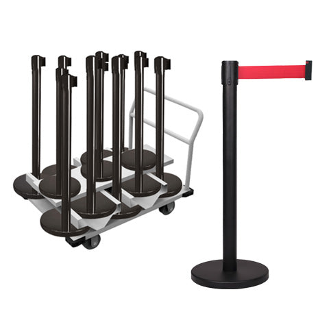 Barrier package -Event Small - 12pcs posts + transport trolley