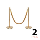 Flexibarrier Post & Rope Barrier Premium Set - including twisted ropes
