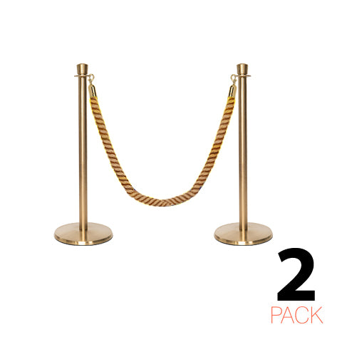 Flexibarrier Post & Rope Barrier Premium Set - including twisted ropes