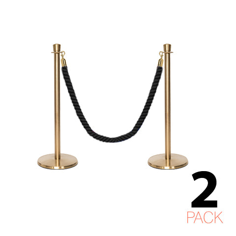 Flexibarrier Post & Rope Barrier Premium Set - including twisted ropes