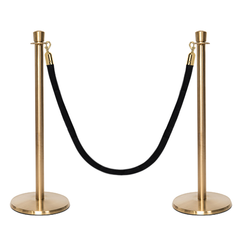 Flexibarrier Post & Rope Barrier Premium Set - including velvet rope