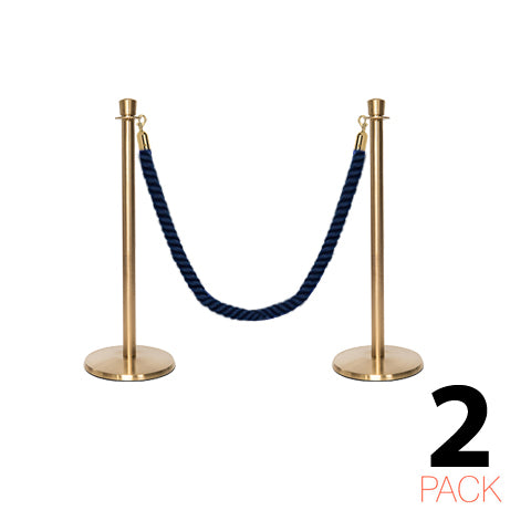 Flexibarrier Post & Rope Barrier Premium Set - including twisted ropes