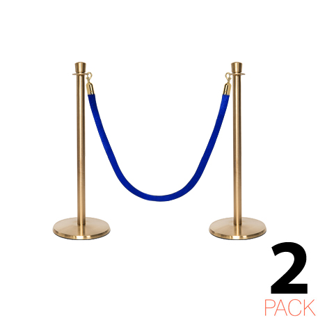 Flexibarrier Post & Rope Barrier Premium Set - including velvet rope