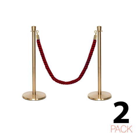 Flexibarrier Post & Rope Barrier Premium Set - including twisted ropes