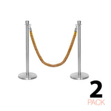 Flexibarrier Post & Rope Barrier Premium Set - including twisted ropes