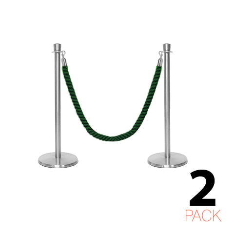Flexibarrier Post & Rope Barrier Premium Set - including twisted ropes