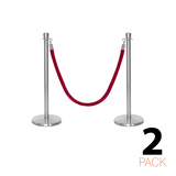 2er Pack – Flexibarrier Pfosten & Seil-Absperrung – Premium – inkl. A4 Schildhalterung