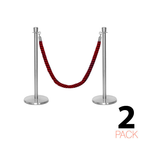 Flexibarrier Post & Rope Barrier Premium Set - including twisted ropes