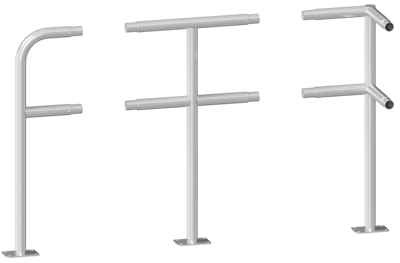 City Post Railing Examples City Fence - Frankfurt (Modular Post & Railing system) – Barriers4u ...