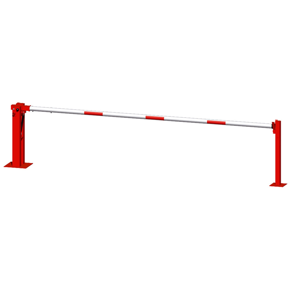 Manual Access Barrier with pneumatic spring and fixed pole support
