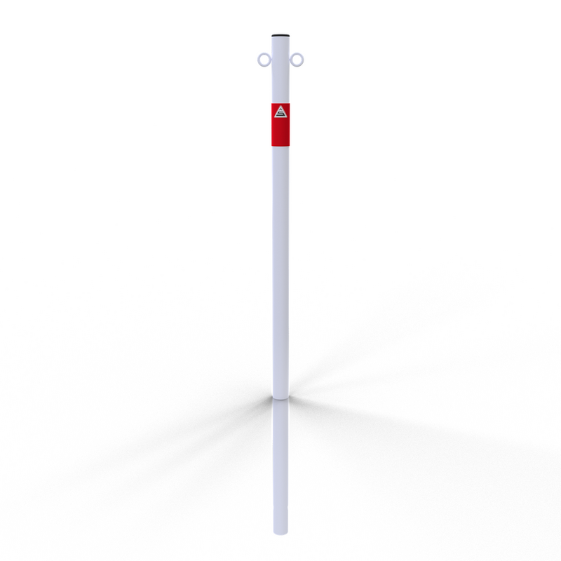 Chain bollard in steel (with 2 eyelets)