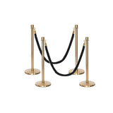 Flexibarrier Post & Rope Barrier Premium Set - including twisted ropes