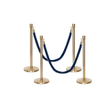 Flexibarrier Post & Rope Barrier Premium Set - including twisted ropes