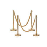 Flexibarrier Post & Rope Barrier Premium Set - including twisted ropes