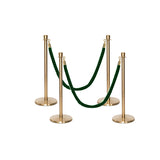 Flexibarrier Post & Rope Barrier Premium Set - including twisted ropes