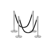 Flexibarrier Post & Rope Barrier Premium Set - including twisted ropes