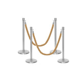 Flexibarrier Post & Rope Barrier Premium Set - including twisted ropes