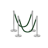 Flexibarrier Post & Rope Barrier Premium Set - including twisted ropes