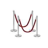 Flexibarrier Post & Rope Barrier Premium Set - including twisted ropes
