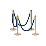 Flexibarrier Post & Rope Barrier Premium Set - including twisted ropes
