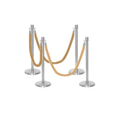 Flexibarrier Post & Rope Barrier Premium Set - including twisted ropes