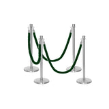 Flexibarrier Post & Rope Barrier Premium Set - including twisted ropes