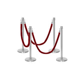 Flexibarrier Post & Rope Barrier Premium Set - including twisted ropes