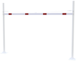 Höhenbegrenzungsbarriere mit 2 quadratischen Pfosten (3-9m Breite)