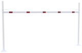 Höhenbegrenzungsbarriere mit 2 quadratischen Pfosten (3-9m Breite)