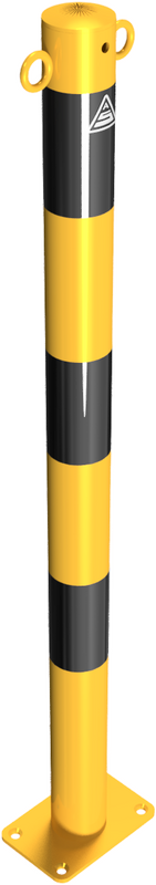 Chain bollard in steel (with 2 eyelets)