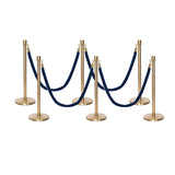 Flexibarrier Post & Rope Barrier Premium Set - including twisted ropes